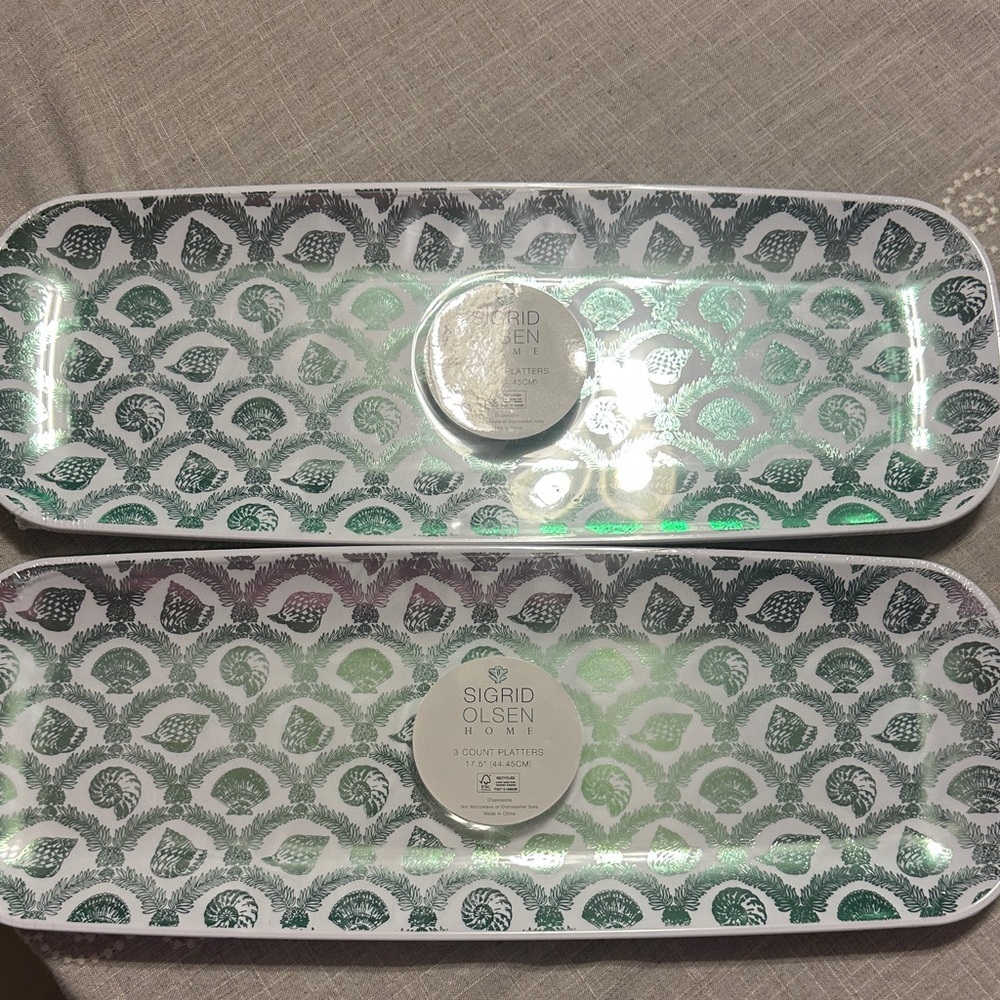 Sigrid Olsen 3 count platters set of 2